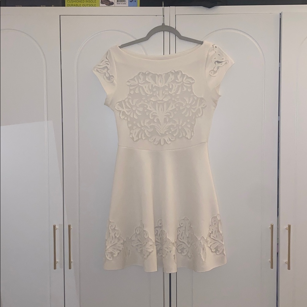 Free People White Dress with Lace Accents